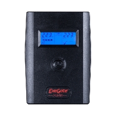 Источник бесперебойного питания ExeGate Power Smart ULB-800 LCD 800VA, черный, 2 евророзетки, USB