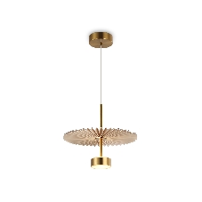 Светильник Ambrella light LH72603 BR/WH латунь/бежевый 6W 3000K D300*260-1770
