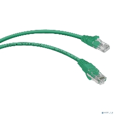 Шнур комм. Cabeus, кат. 6, неэкр., U/UTP, RJ45/RJ45, PVC, AWG24, 5м, зелёный