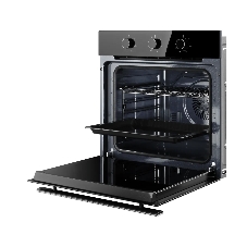 Духовой шкаф Kuppersberg HO 603 Black Glass, High-Tech, 78 л, поворотное управление, таймер, 6 режимов, макс. температура 310 градусов, энергоэффективность А, цвет черный, цвет фурнитуры черный