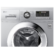 Стиральная машина LG F1296TD4 серебристый, загрузка фронтальная 8 кг, 1200 об/мин, класс: А