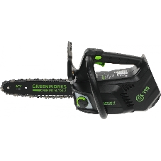 Пила цепная одноручная аккумуляторная GreenWorks GD40TCS (арбориста), 40V, 25,4 см, бесщеточная, без АКБ и ЗУ (2003807)