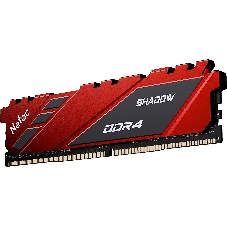 Оперативная память NETAC Shadow, DDR4, 8GB (1x8GB), 3600MHz, CL18, DIMM, с радиаторами, красный