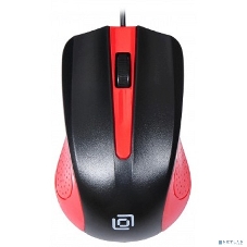 Мышь проводная Oklick 225M черный/красный, 1200 dpi, USB, кнопки - 3