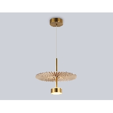 Светильник Ambrella light LH72603 BR/WH латунь/бежевый 6W 3000K D300*260-1770