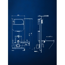 Комплект BAU 6 в 1: рамная инсталляция BAU NEO 45, унитаз подвесной Rio Luxe 52*35, сиденье микролифт, кнопка смыва BAU Pulse для инсталляции, белая/вставка хром