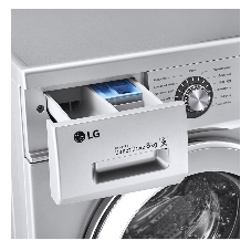 Стиральная машина LG F1296TD4 серебристый, загрузка фронтальная 8 кг, 1200 об/мин, класс: А