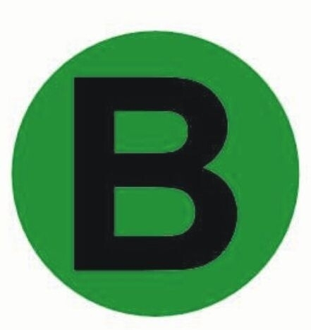Наклейка 'B'd=20 мм EKF PROxima