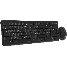 Комплект клавиатура+мышь Oklick S269W беспроводной, USB, 1600 DPI, чёрный