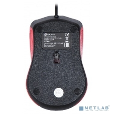 Мышь проводная Oklick 225M черный/красный, 1200 dpi, USB, кнопки - 3