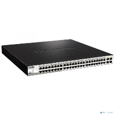 Коммутатор настраиваемый D-Link DGS-1210-52MPP/E2A PROJ WebSmart с 48 портами 10/100/1000Base-T и 4 портами 1000Base-X SFP (порты 1-48 с поддержкой PoE 802.3af/802.3at (30 Вт), PoE-бюджет 740 Вт)