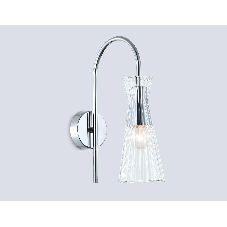Настенный светильник Ambrella light LH55655 СH/CL хром/прозрачный E14 max 40W 220*90*300