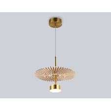 Светильник Ambrella light LH72603 BR/WH латунь/бежевый 6W 3000K D300*260-1770
