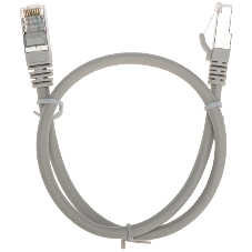 Патч-корд F/UTP Rexant cat.6, RJ45-RJ45, экранированный, 26AWG, LSZH, серый, 0.5 м