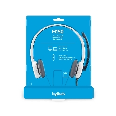 Гарнитура Logitech H150 белый, проводная, 3.5 мм