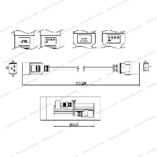 Кабель Hyperline PWC-IEC19-IEC20-1.8-BKКабель питания IEC 320 C19 - IEC 320 C20 (3x1.5), 1.8 м