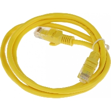 Патч-корд UTP Cablexpert cat.5e, 1м, литой, многожильный, желтый