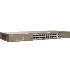 Коммутатор Tenda TEF1126P-24-250W 26-Портовыйбез управления FE c 24 портами PoE