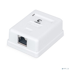 Розетка в сборе Cabeus, 1x RJ45(8P8C), кат. 5е, экр., внешняя, белый, (WS-8P8C-Cat.5e-SH-1)