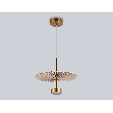 Светильник Ambrella light LH72603 BR/WH латунь/бежевый 6W 3000K D300*260-1770