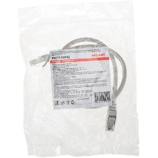 Патч-корд F/UTP Rexant cat.6, RJ45-RJ45, экранированный, 26AWG, LSZH, серый, 0.5 м