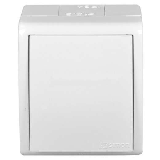 Выключатель 1-кл. ОП Simon15 10А IP54 белый Simon 1594101-030