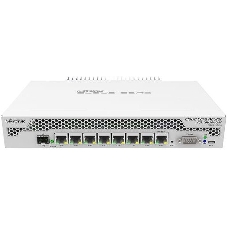 Маршрутизатор Mikrotik CCR1009-7G-1C-PC with Tilera Tile-Gx9 CPU (9-cores, 1Ghz per core), 1Gb RAM, 7xGbit LAN, 1x Combo port (1xGbit LAN or SFP), RouterOS L6, passive cooling desktop enclosure, rackmount ears, PSU