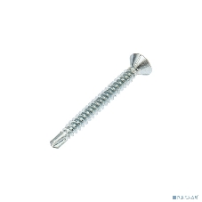 Саморез оконный Kranz сверло, 3.9х38, белый цинк, короб (500 шт./уп.)