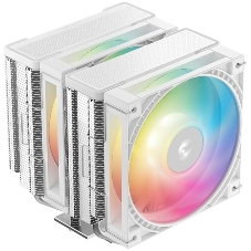 Кулер для процессора DEEPCOOL AG620 G2 WH LGA1954/1851/1700/AM5/AM4 (9шт/кор, TDP 270W, PWM, DUAL Black Fan 120mm, 6 тепл. трубок, белый) RET