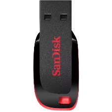 Флешка USB Sandisk CZ50 Cruzer Blade (SDCZ50-016G-B35), 16Gb, USB 2.0, R/W 15/4, черный/красный