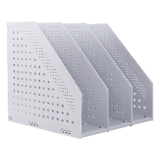 Лоток вертикальный Deli 78995LT-GREY 3 отд. складной для бумаг A4 250х256х243мм серый, пластик