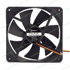 Вентилятор для корпуса Gembird черный, 140 мм, 2000 об/мин, 25.5 дБ, 3 pin