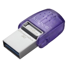 Флешка USB Kingston DataTraveler microDuo 3C (DTDUO3CG3/256GB), 256Gb, USB 3.2 Gen 1/Type-C, R/W 200/15, фиолетовый
