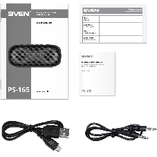 Портативная акустика SVEN PS-165, черный (16 Вт, Waterproof (IPx6), TWS, Bluetooth, microSD, 3000мА*ч)
