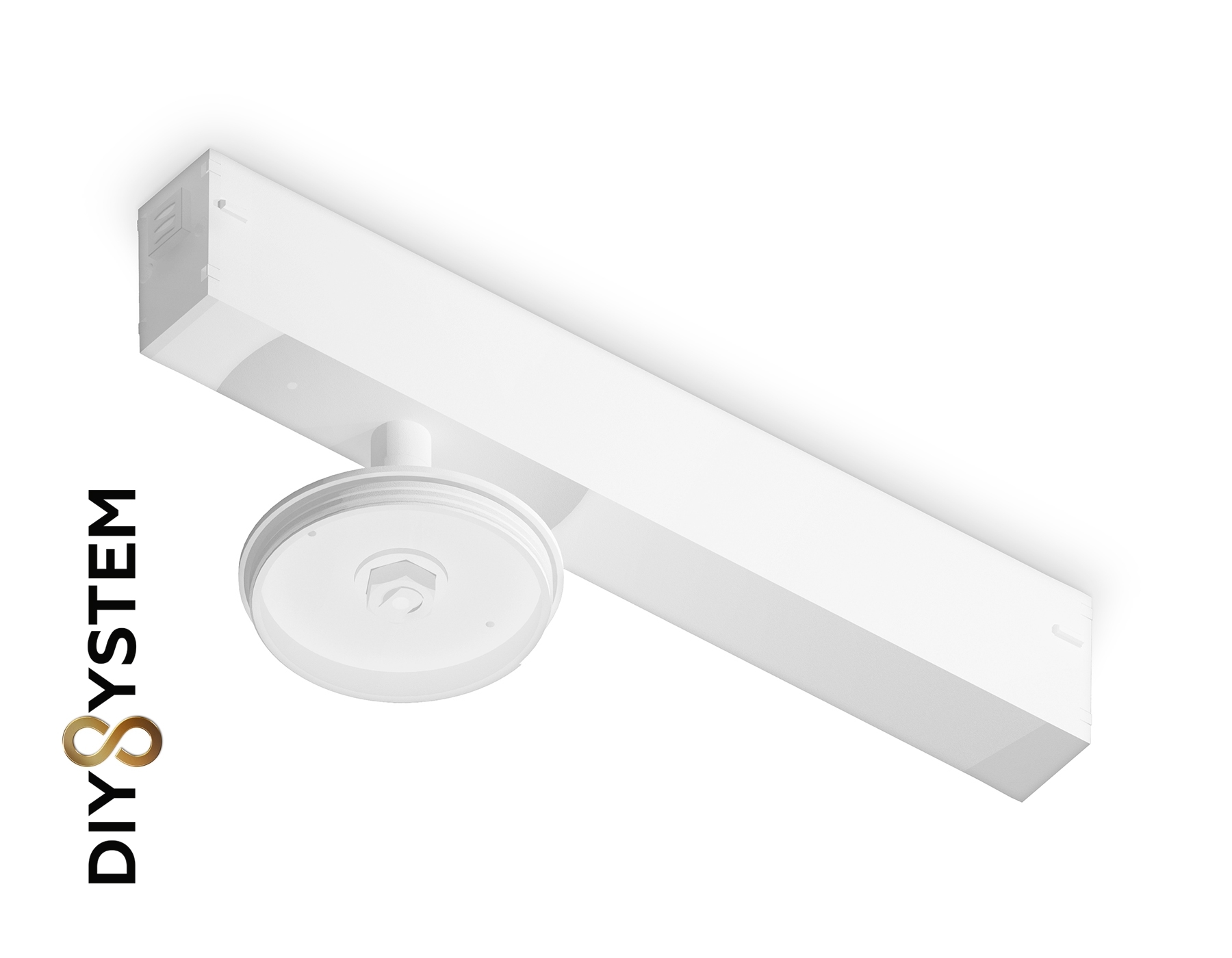 Крепеж трековый для корпуса DIY D70mm 232*70*80 WH белый
