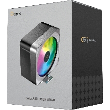 Кулер для процессора Ocypus Delta A40 EX BK ARGB, 120мм ARGB FAN, 4 HEAT PIPES, 4-PIN PWM, 500-1800 RPM, 29DBA, HYDRO BEARING, LGA115X/1200/1700/18XX, AM4/AM5