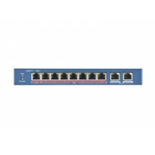 Коммутатор Hikvision DS-3E0310P-E/M, 8×100 Мбит/с PoE+ + 1×1 Гбит/с RJ45 + 1×1 Гбит/с Combo, неуправляемый