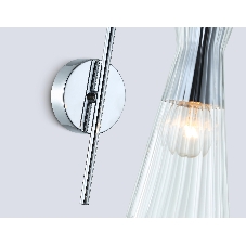 Настенный светильник Ambrella light LH55655 СH/CL хром/прозрачный E14 max 40W 220*90*300