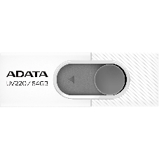 Флешка USB ADATA UV220 (AUV220-64G-RWHGY), 64Gb, USB 2.0, R/W 15/5, белый/серый