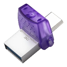 Флешка USB Kingston DataTraveler microDuo 3C (DTDUO3CG3/256GB), 256Gb, USB 3.2 Gen 1/Type-C, R/W 200/15, фиолетовый
