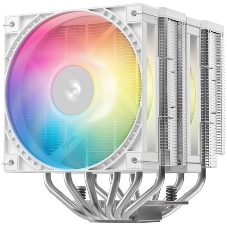 Кулер для процессора DEEPCOOL AG620 G2 WH LGA1954/1851/1700/AM5/AM4 (9шт/кор, TDP 270W, PWM, DUAL Black Fan 120mm, 6 тепл. трубок, белый) RET