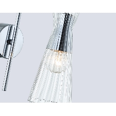 Настенный светильник Ambrella light LH55655 СH/CL хром/прозрачный E14 max 40W 220*90*300