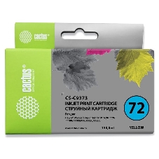 Картридж струйный Cactus CS-C9373 №72 желтый (130 мл.) для HP DJ T610/T620/T770/T1100/T1100/T1120/T1200