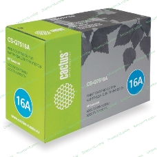 Картридж лазерный Cactus CS-Q7516A для принтеров HP LaserJet 5200/5200N; Canon LBP 3500 черный 12000 стр.