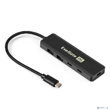 USB-концентратор 4-в-1 ExeGate DUB-2C2P/5G (кабель-адаптер USB 3.2 Gen1 Type C --> 2xUSB3.2 Gen1 Type-A (5G)/2xUSB3.2 Gen1 Type-C (5G), SuperSpeed USB 5Gbps, Plug&Play, черный)