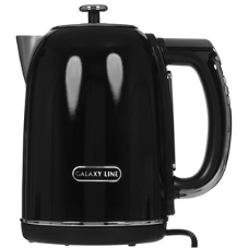 Чайник электрический Galaxy Line GL 0360 1.7 л, 2200 Вт, черный корпус: нерж.сталь/пластик