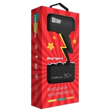 Портативный аккумулятор More choice (4620202550576) PB22-30 с кабелем 2USB 2.1A - 30000mAh черный