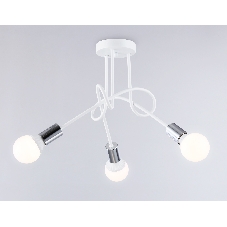 Светильник Ambrella light TR80414/3 WH/CH белый/хром E27/3 max 60W D670*370