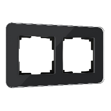 Рамка на 2 поста WERKEL Elite (черный, стекло) W0022448