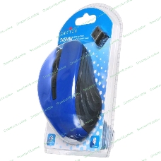 Мышь беспроводная Oklick 545MW черный/синий, 1600 dpi, радиоканал, USB, кнопки - 4